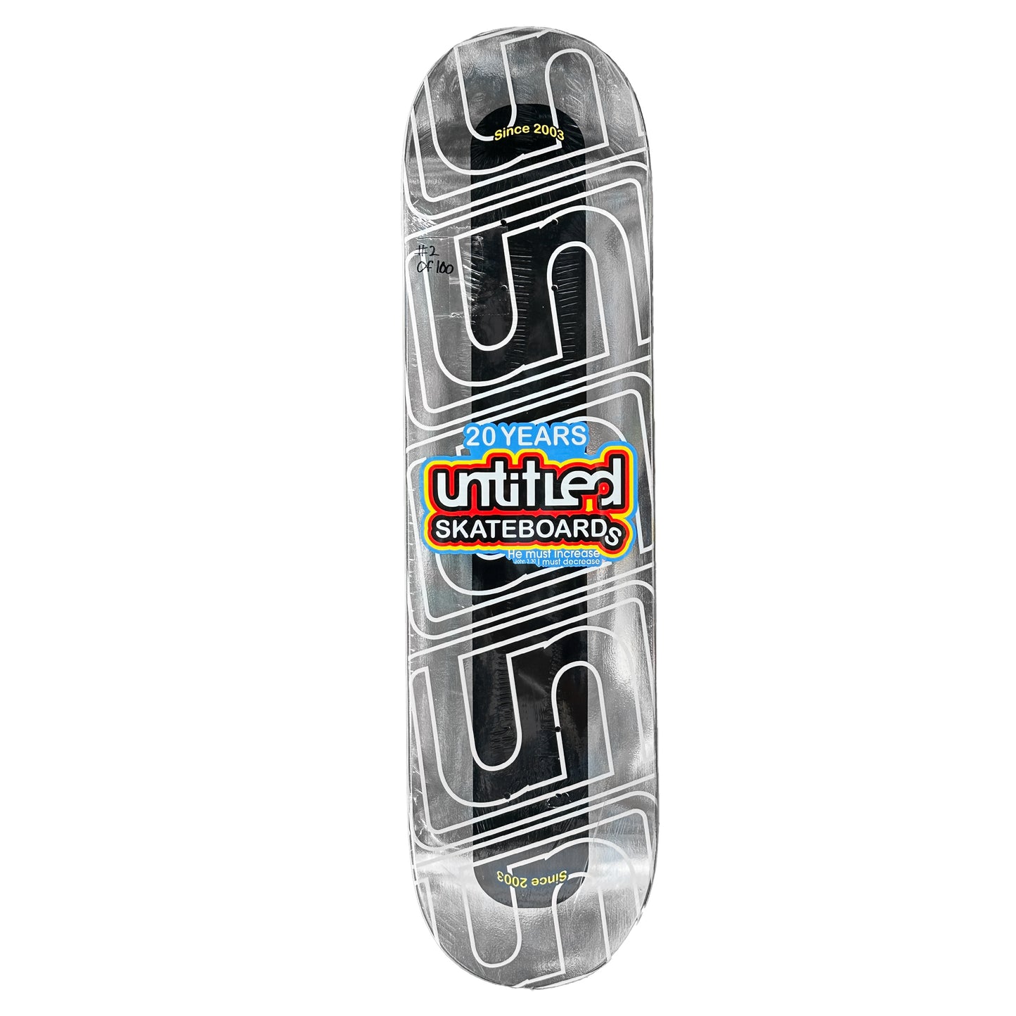 Untitled Skateboards 20 Year "Limited Edition" Silver Foil Board