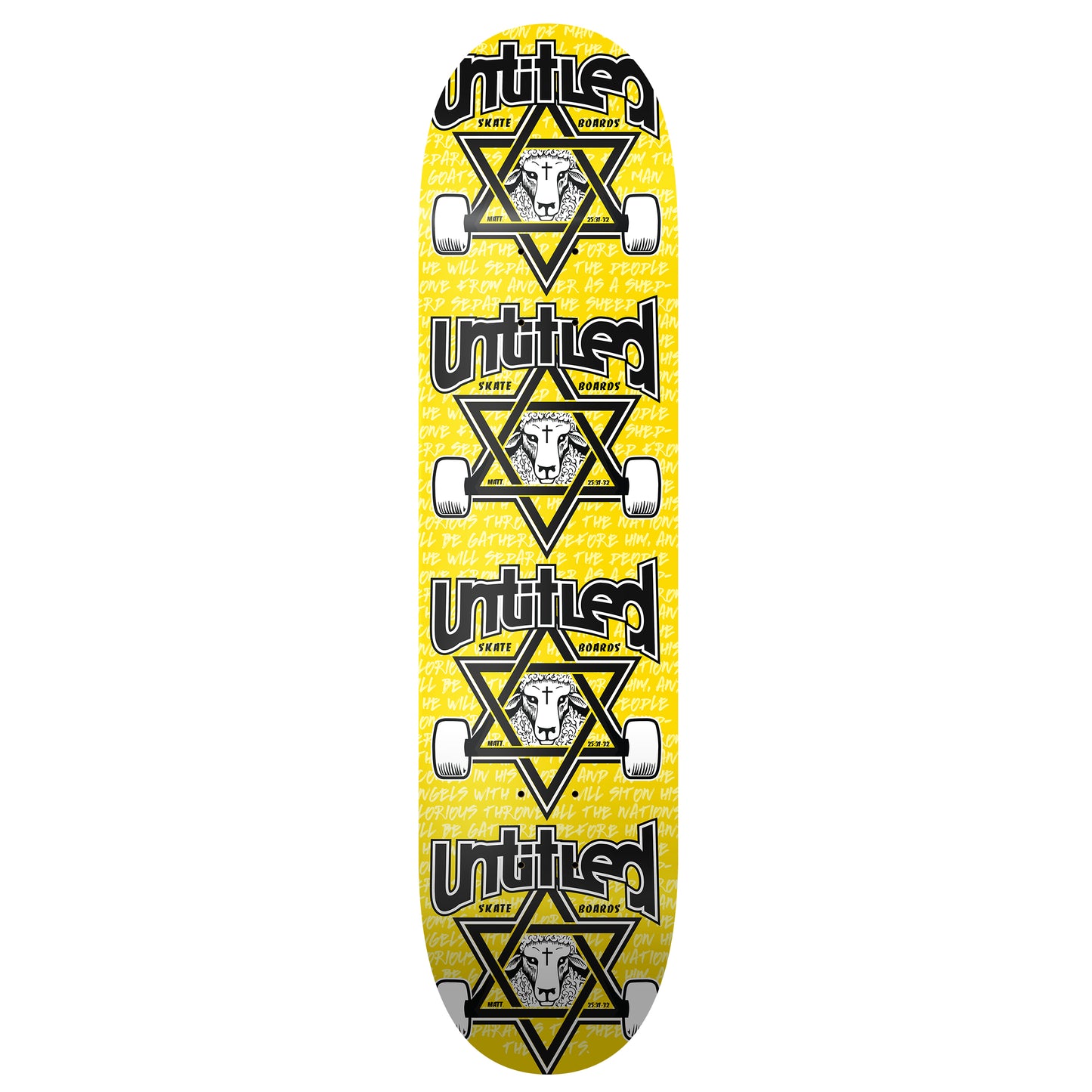 Untitled "Skate Sheep" Yellow Board
